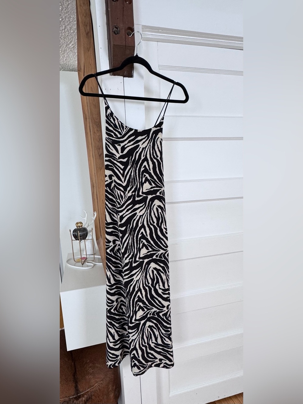 Black and White Zebra Slip Dress